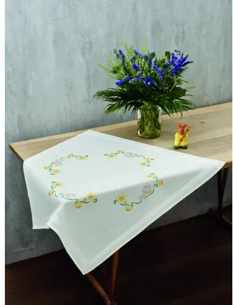 Permin Stickset Narzissen und Eier 80x80cm