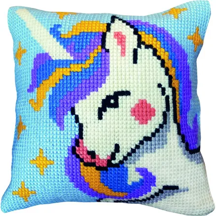Permin Stickset Einhorn-Leinwand mit Garn 35x35cm