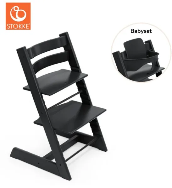 Tripp Trapp -Hochstuhl, inklusive Babyset - Schwarz